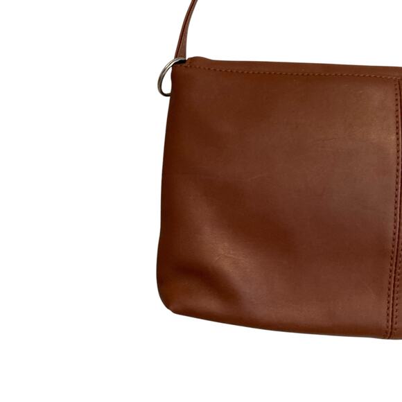 Y2K Reflexions by Montana Silversmiths Brown Leather Flap Shoulder Handbag Purse - Picture 12 of 13